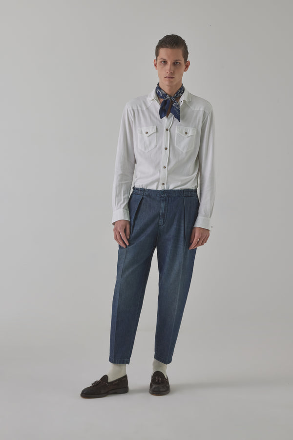 Pantalone Tasca America in Blu Denim 9 Oz Fisso