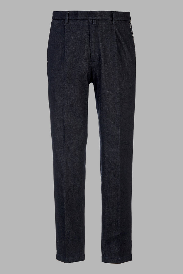 BG21D -Pantalone tasca america in blue denim 11 Oz