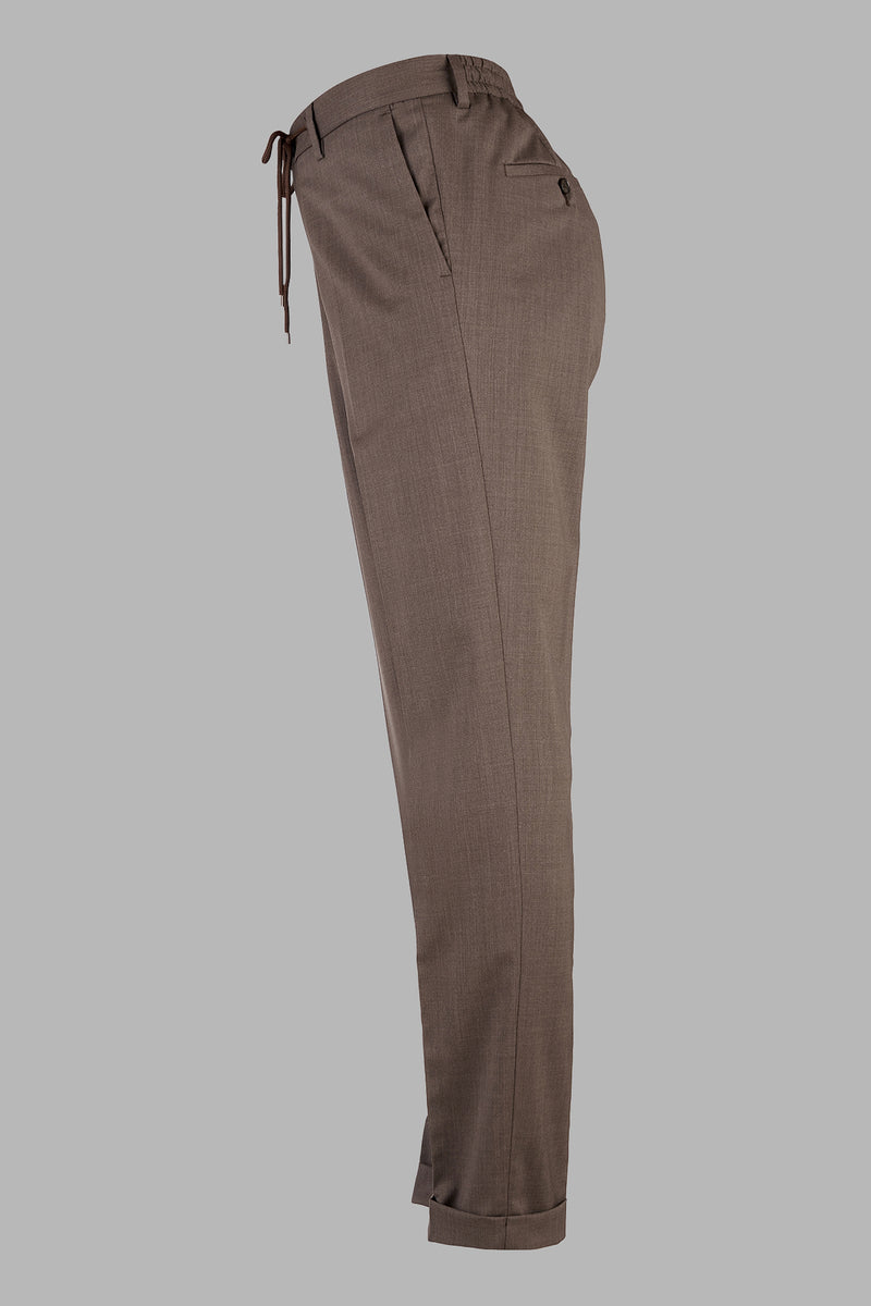 MontrealS - Pantalone tasca america in misto lana Stretch