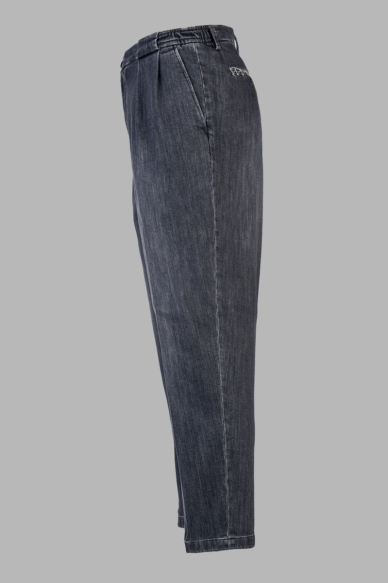 PortobelloD - Pantalone tasca america in denim black 11 Oz