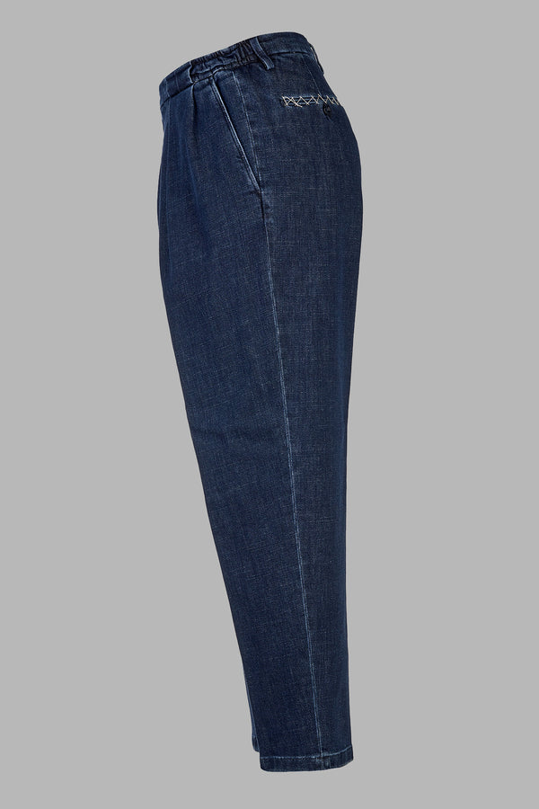 PortobelloD - Pantalone tasca america in blue denim 11 Oz