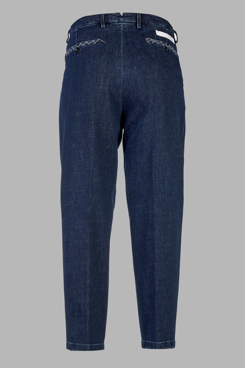 PortobelloD - Pantalone tasca america in blue denim 11 Oz