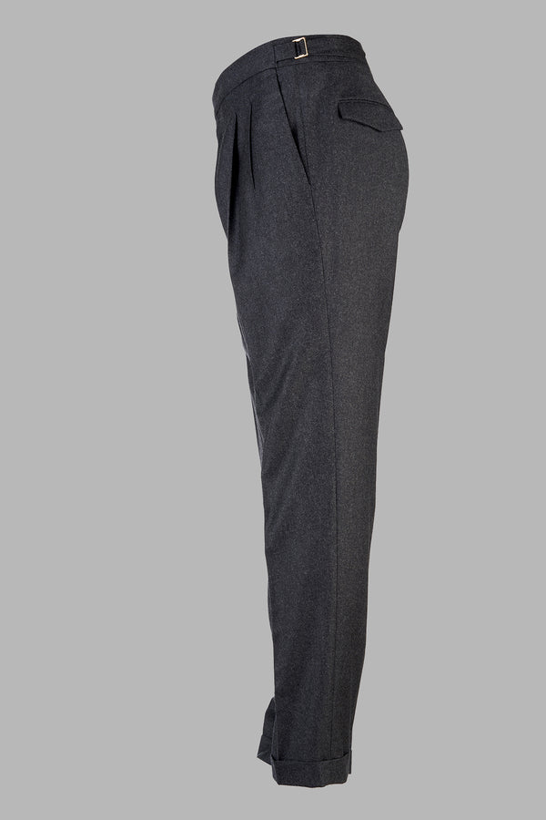 QuartieriS- -Pantalone tasca america in flanella wool/cashmere