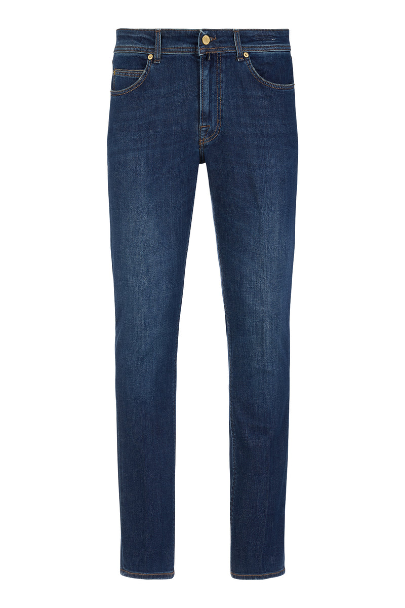 RibotL-Pantalone 5 tesche in denim
