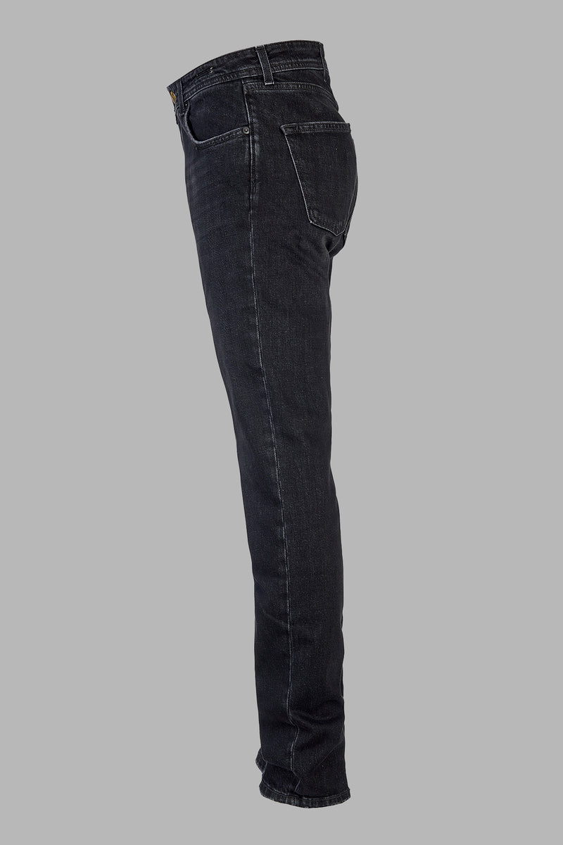 Steve - Pantalone 5 tasche in denim black elastico 14 Oz