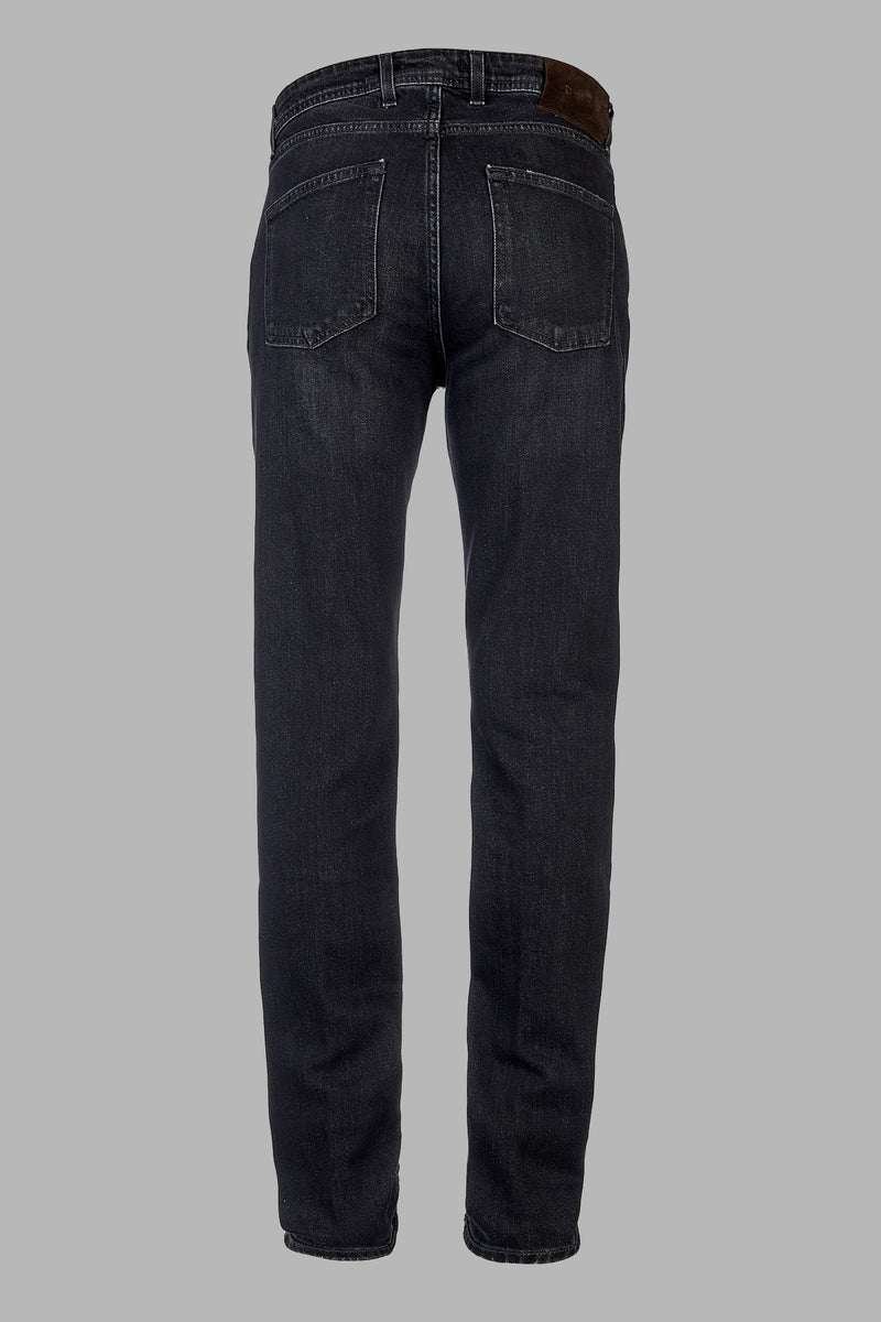 Steve - Pantalone 5 tasche in denim black elastico 14 Oz