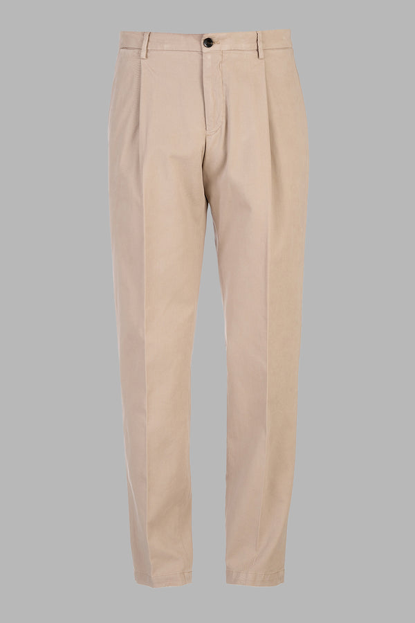 Tiberio - Pantalone tasca america in gabardina cotone/modal