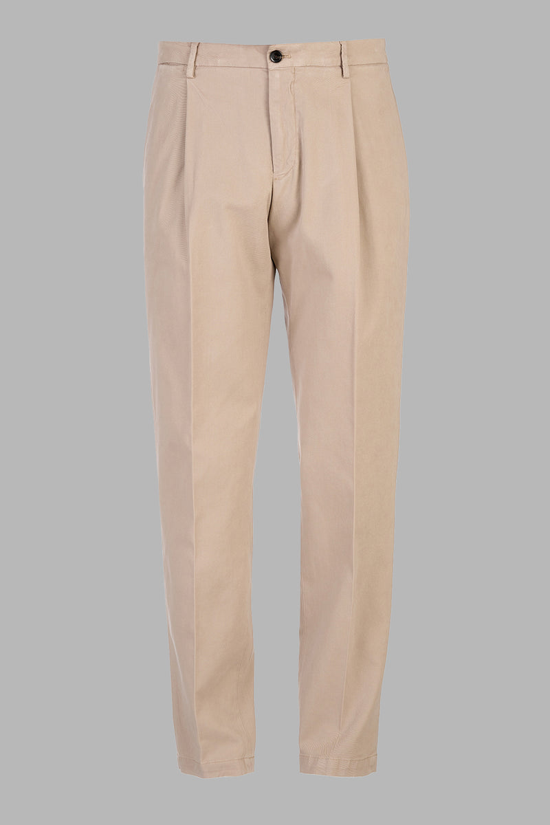 Tiberio - Pantalone tasca america in gabardina cotone/modal